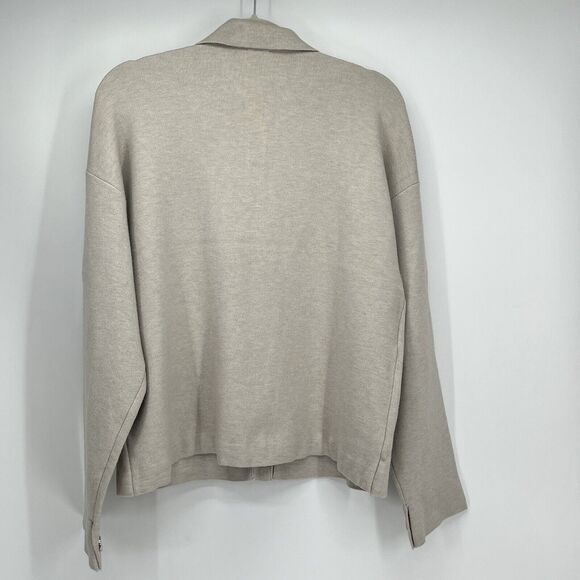 Elie. Elie Tahari Cardigan Womens XL Tan Oatmeal Heather Neutral Cozy Monochrome - Picture 11 of 11